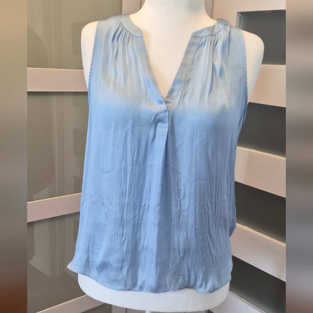 Banana Republic Light Blue V-Neck Silk Camisole
